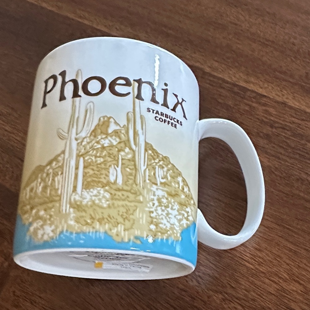 NWT! 2011 Starbucks Phoenix Mug - Cream and Blue - Picture 1 of 4